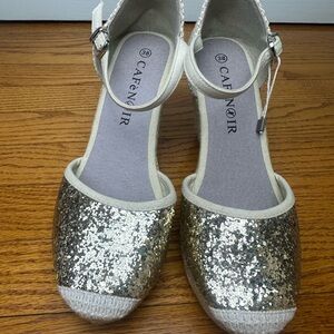 Women's Gold Espadrilles 38